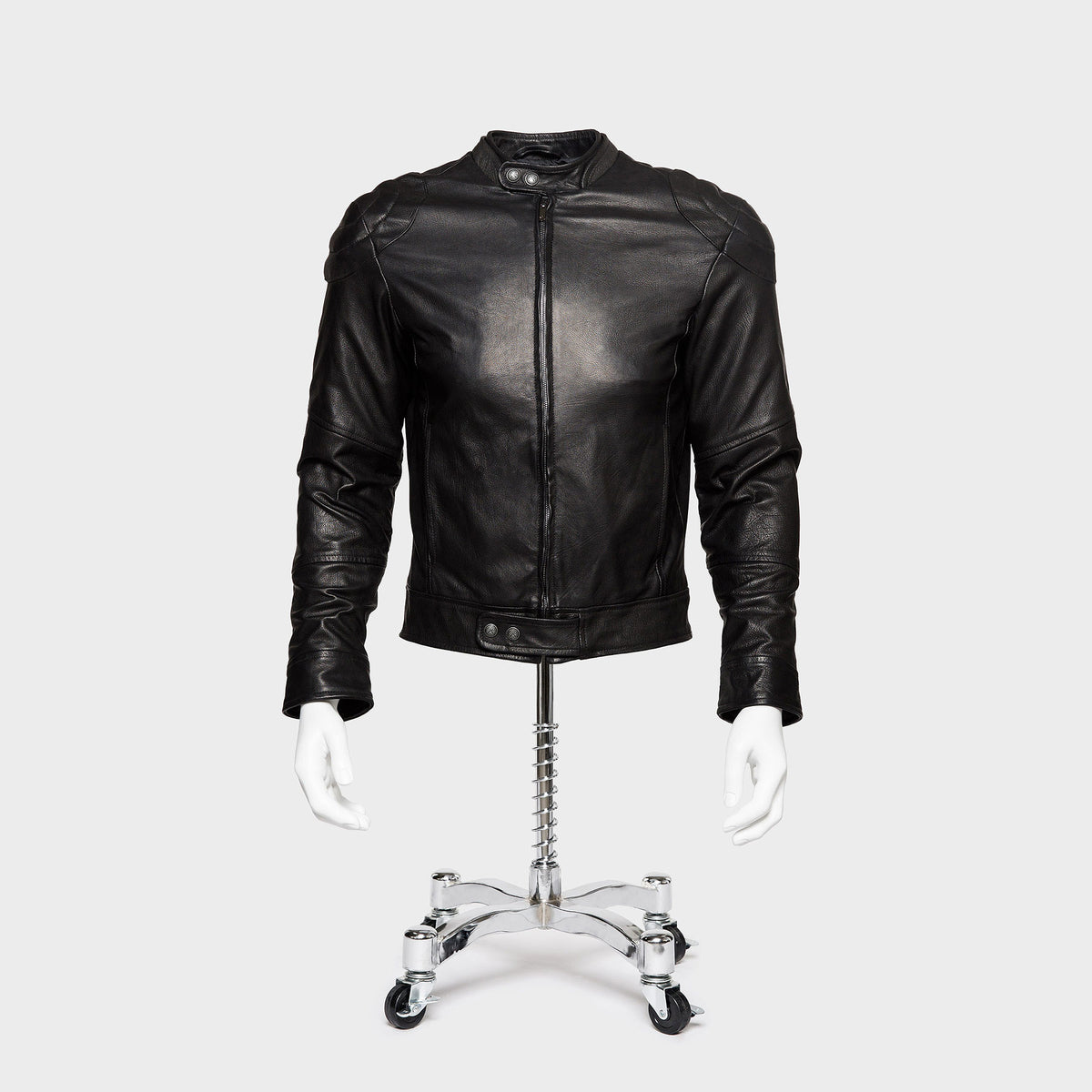 Leather textile outlet hybrid motorcycle jacket